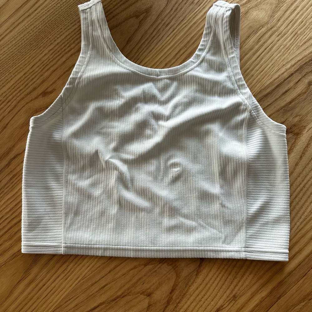 Lululemon Athletica White Ribbed Top